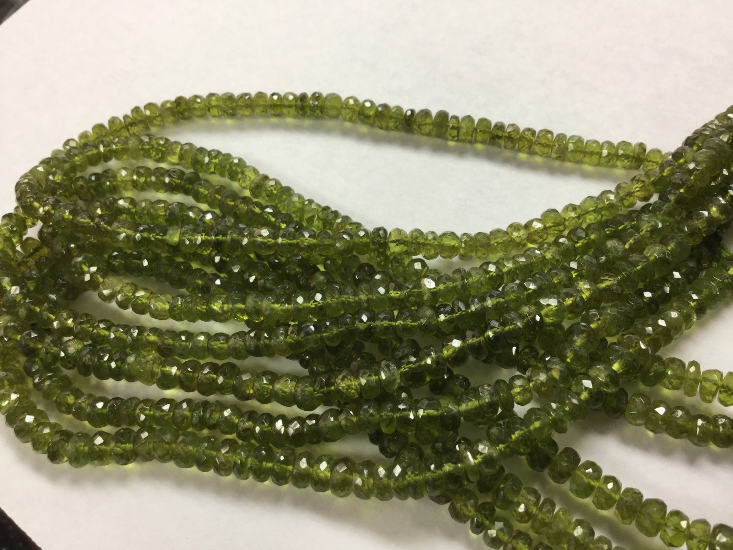 Natural Vesuvianite Rondelle Faceted