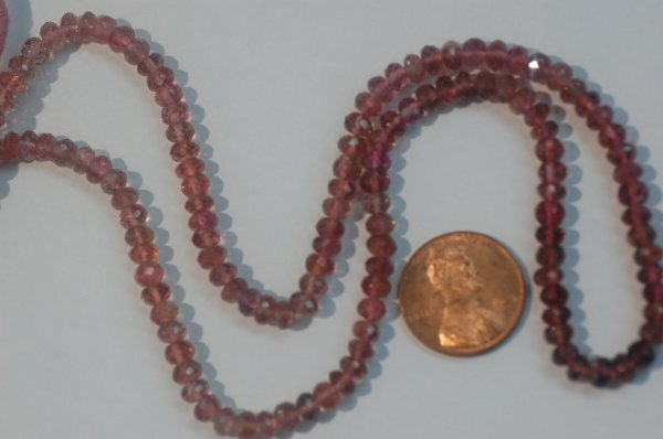 Natural Watermelon Tourmaline Rondelles Faceted