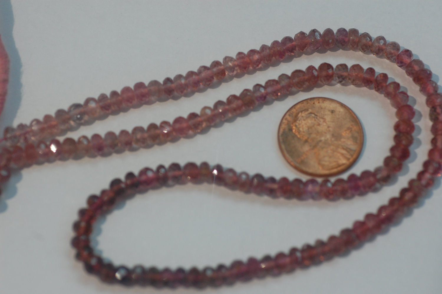 Natural Watermelon Tourmaline Rondelles Faceted