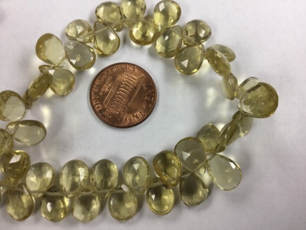 Natural Whisky Quartz Pears Faceted