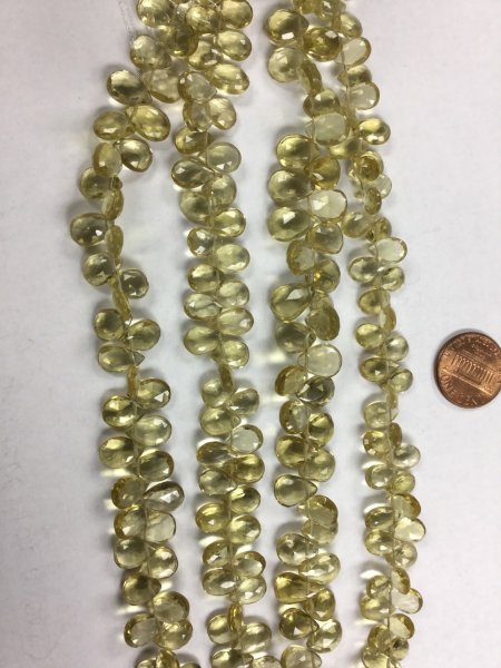 Natural Whisky Quartz Pears Faceted