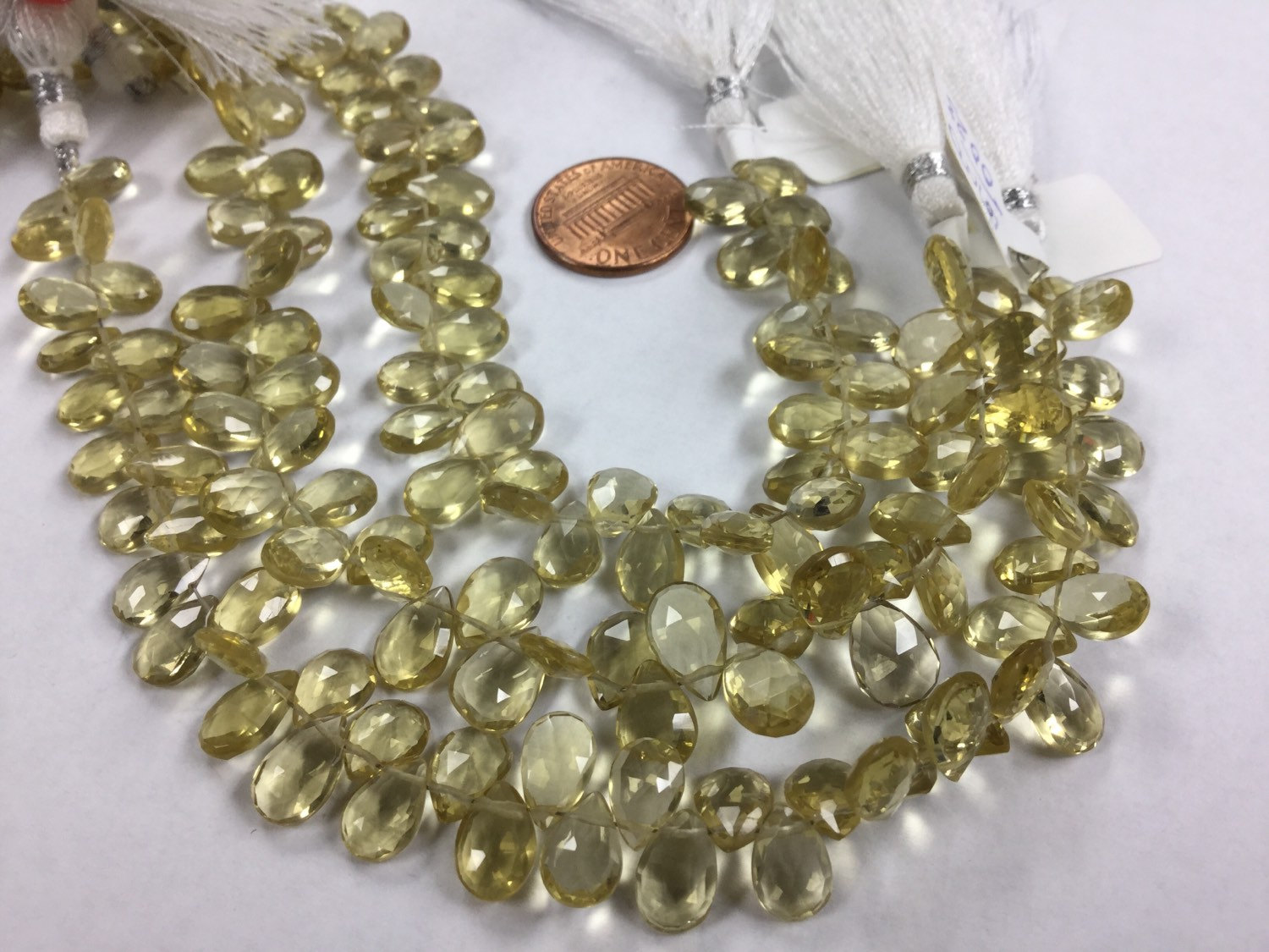 Natural Whisky Quartz Pears Faceted