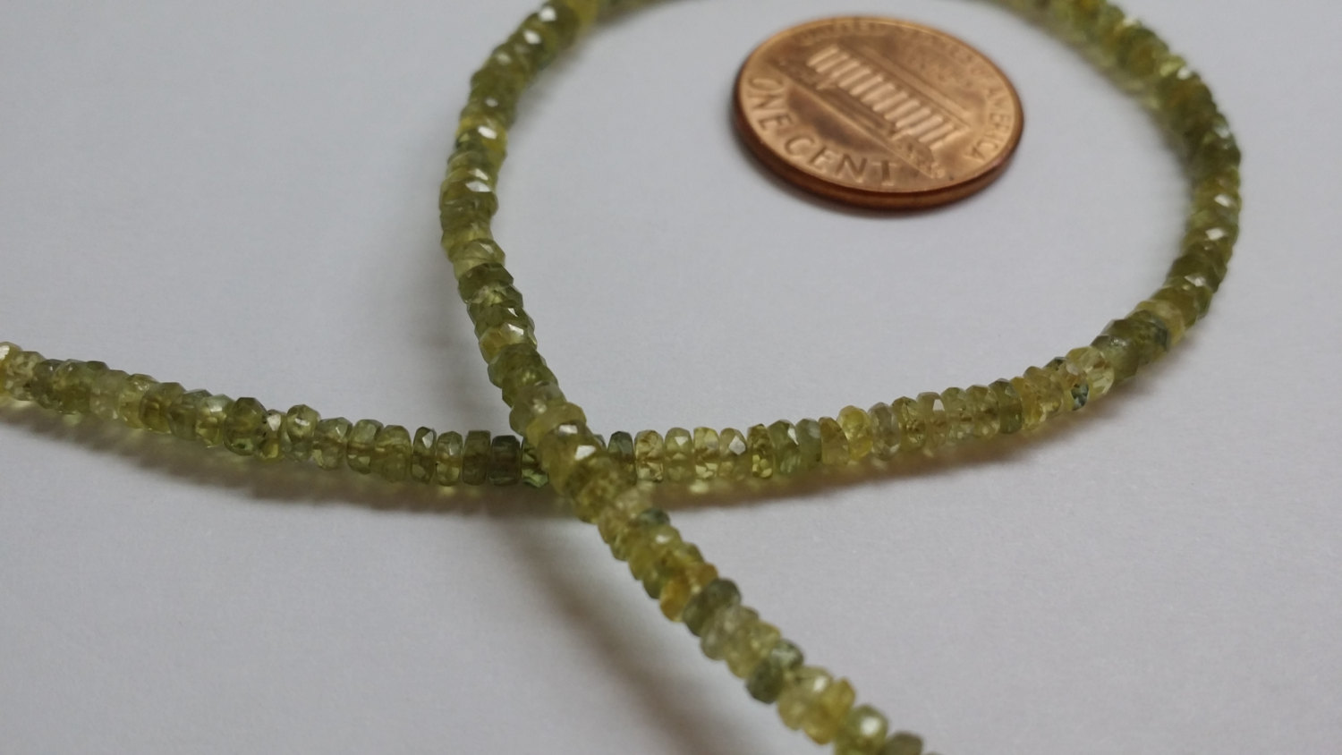 Olive Green Sapphire Rondelle