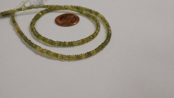 Olive Green Sapphire Rondelle