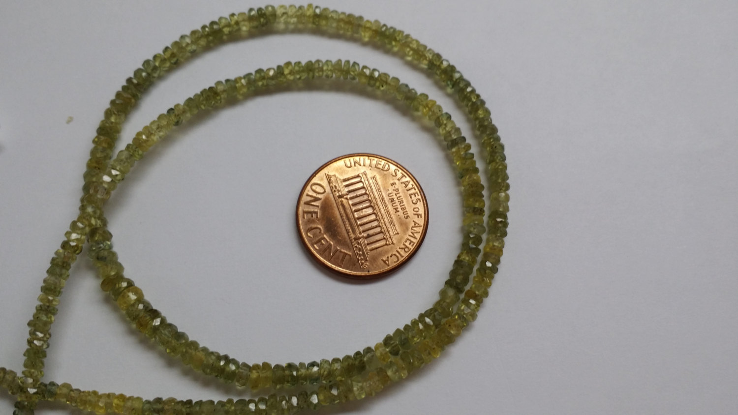 Olive Green Sapphire Rondelle