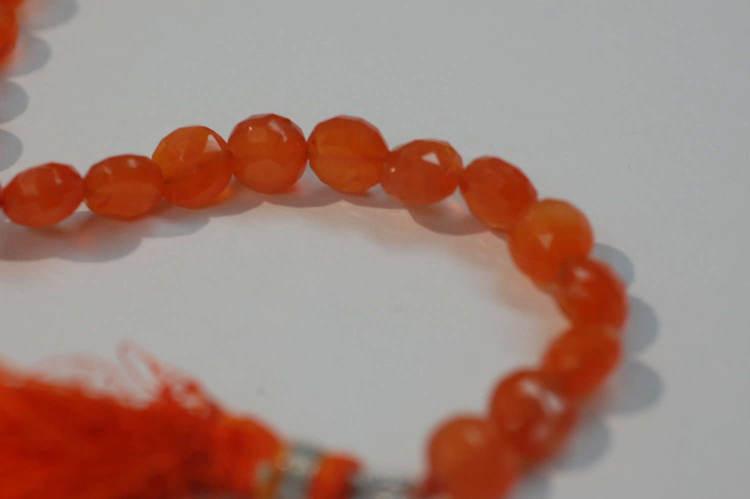 Orange Carnelian Coins Faceted
