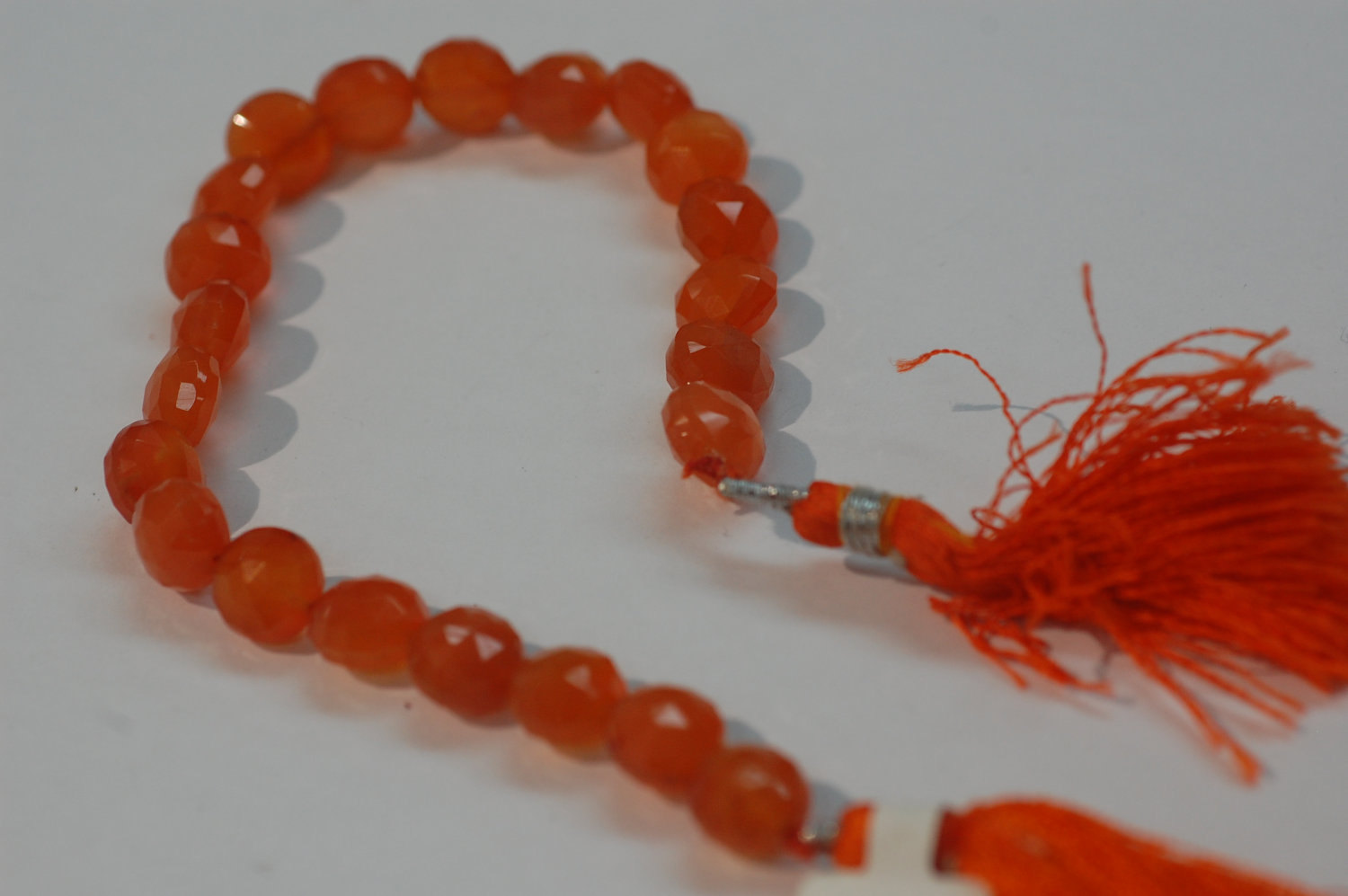 Orange Carnelian Coins Faceted