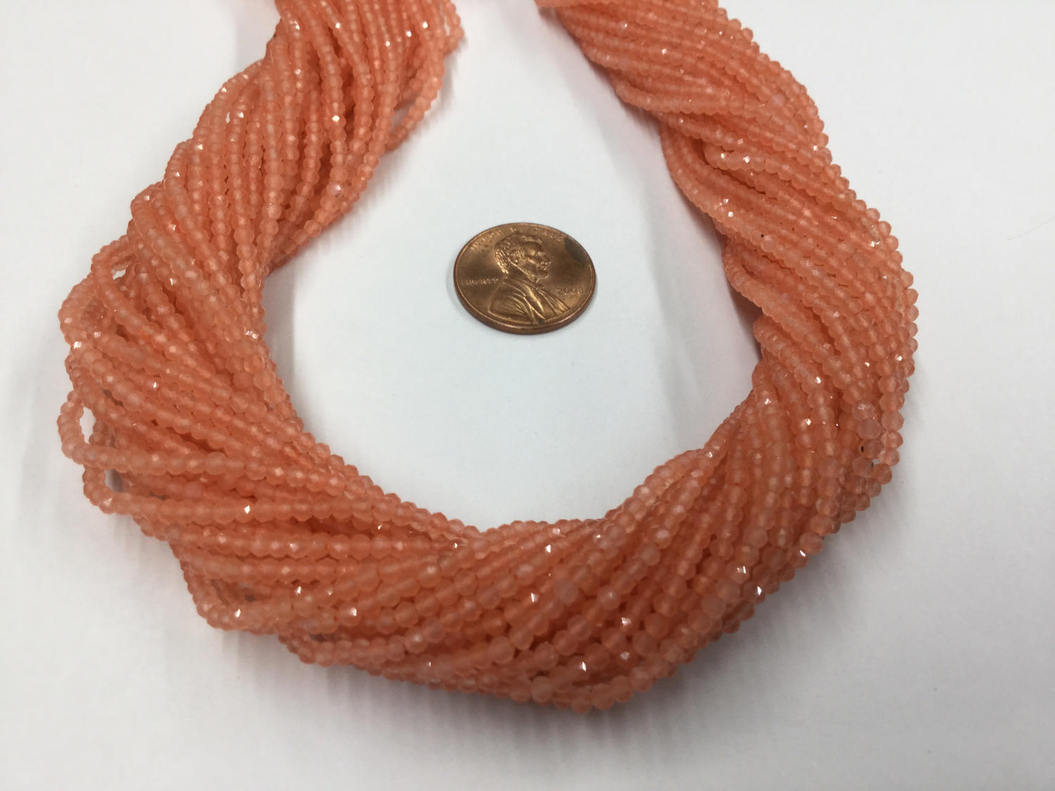 Orange Onyx Rondelles Faceted