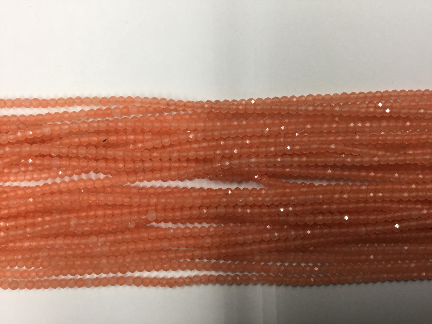 Orange Onyx Rondelles Faceted