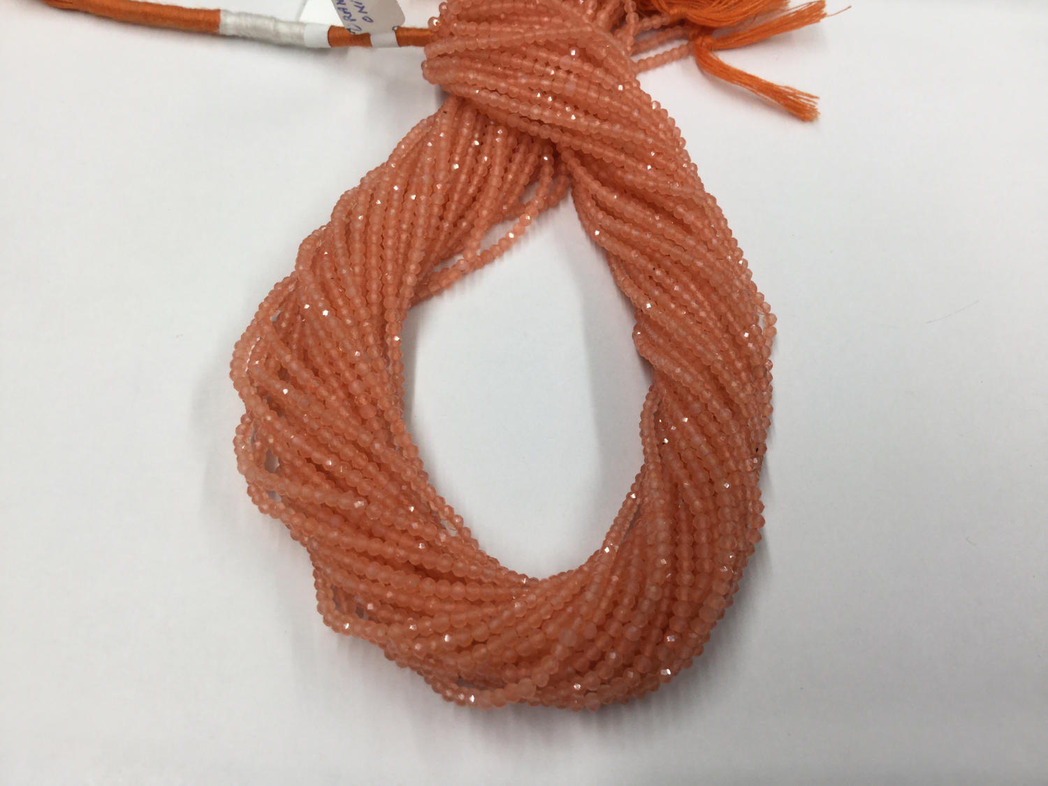 Orange Onyx Rondelles Faceted