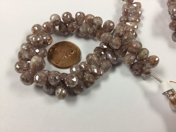 Brown Silverite Drops Coated