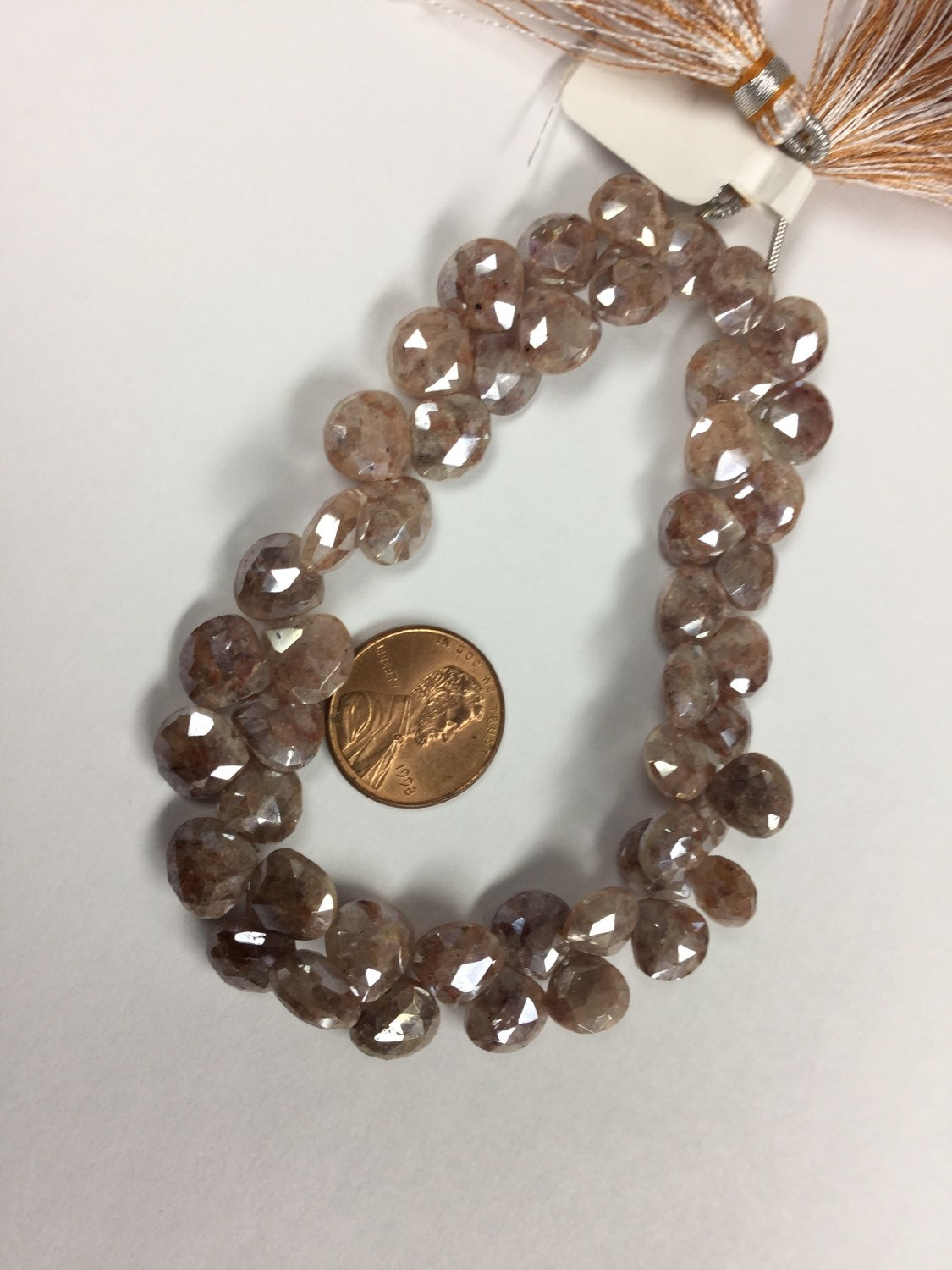 Brown Silverite Hearts Coated
