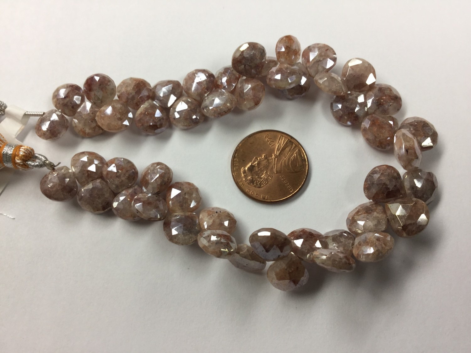 Brown Silverite Hearts Coated
