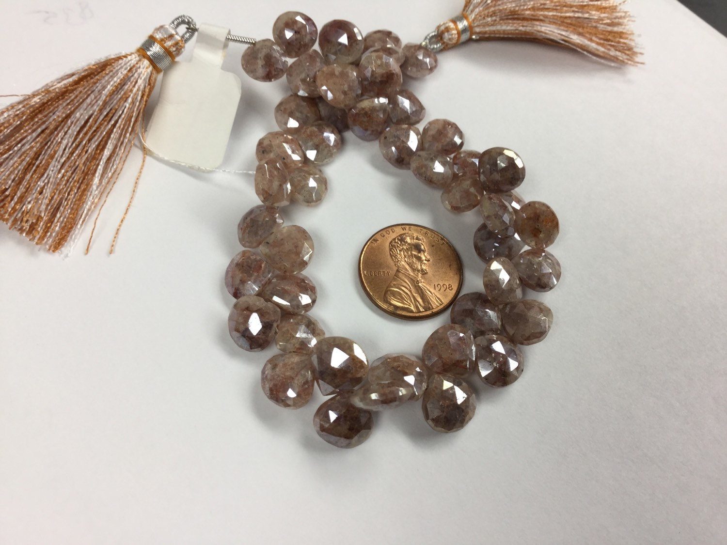 Brown Silverite Hearts Coated