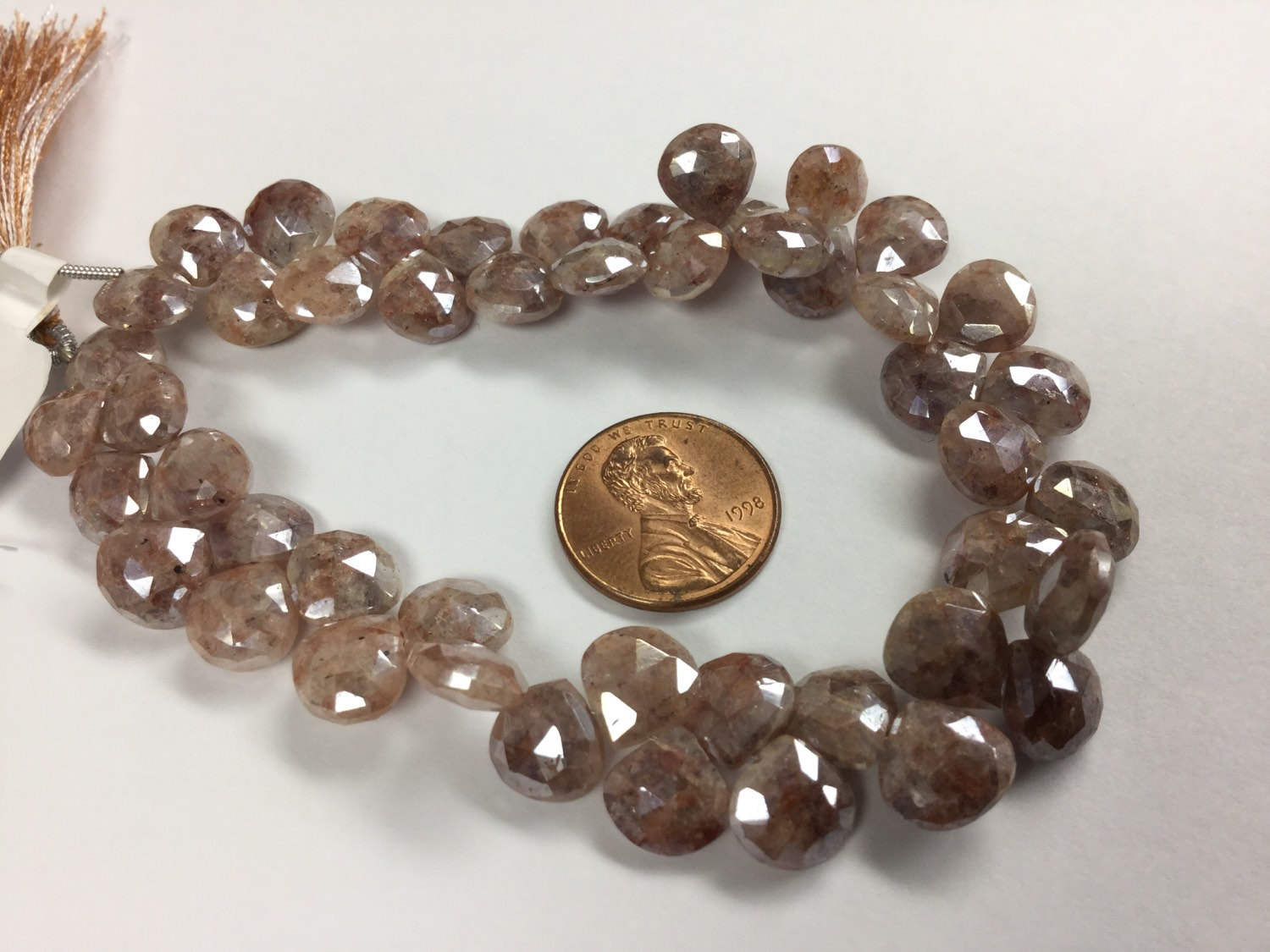 Brown Silverite Hearts Coated