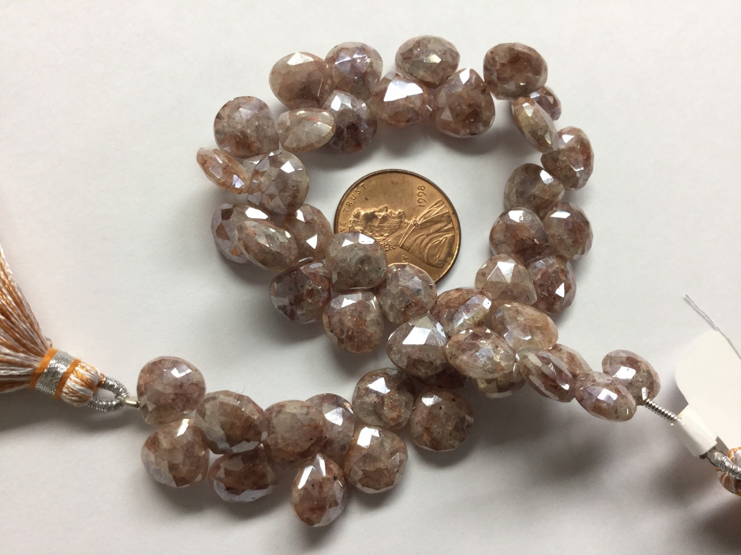 Brown Silverite Hearts Coated