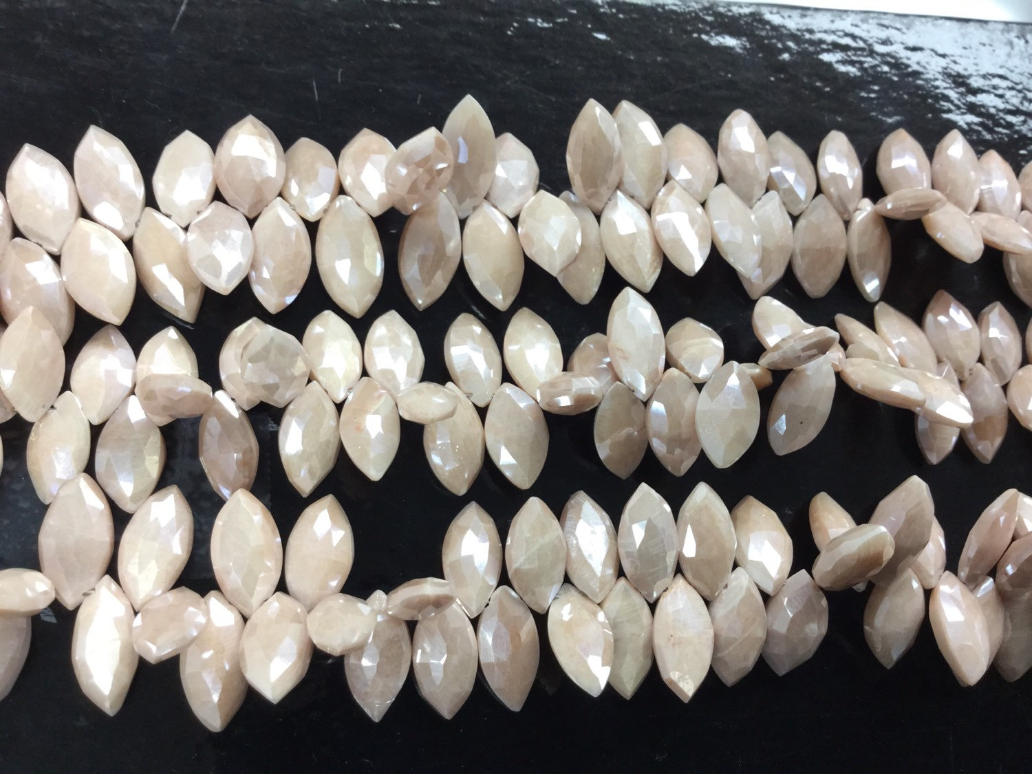 Peach Moonstone Marquise Faceted
