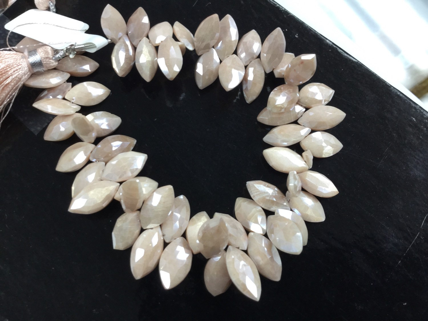 Peach Moonstone Marquise Faceted