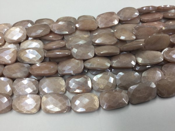 Peach Moonstone Nuggets Faceted