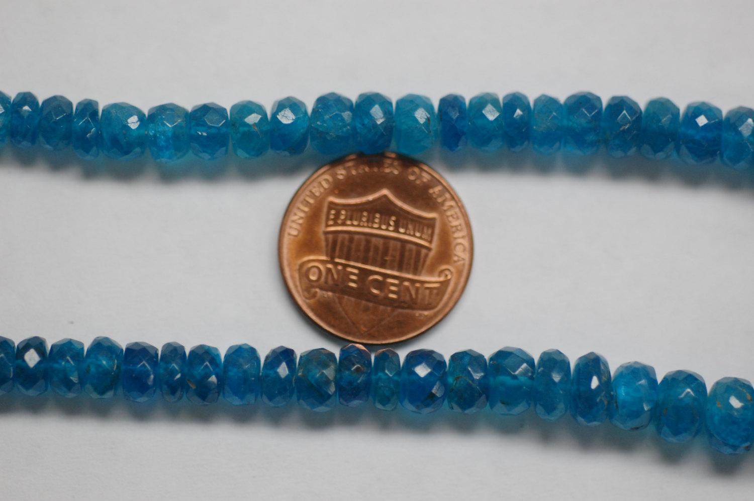 Peacock Apatite Rondelle