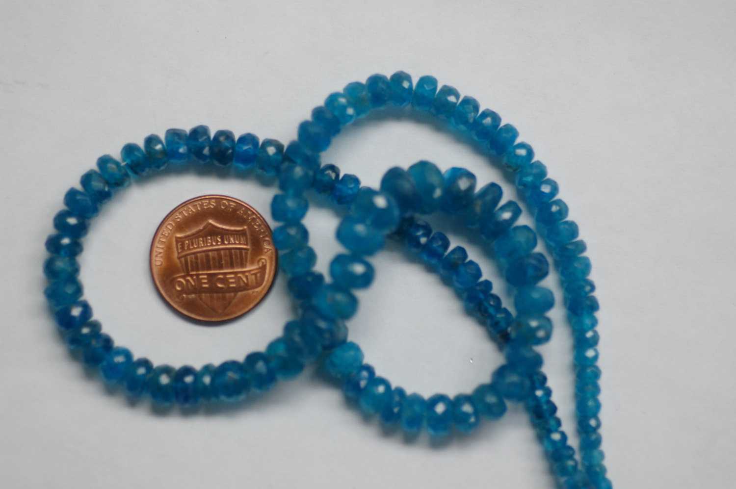 Peacock Apatite Rondelle