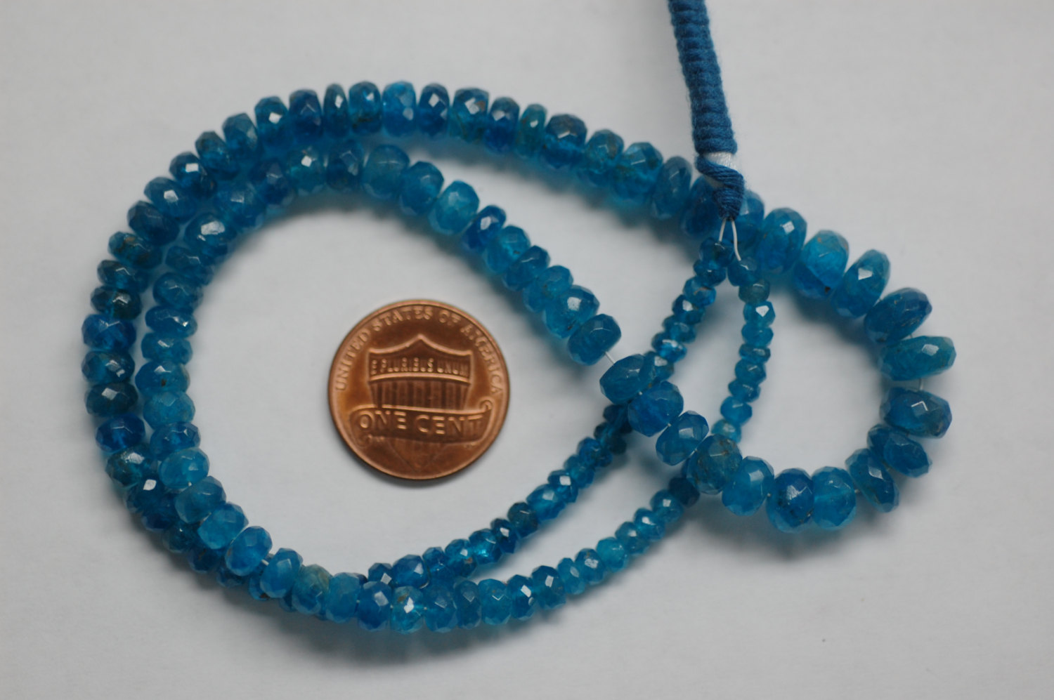Peacock Apatite Rondelle