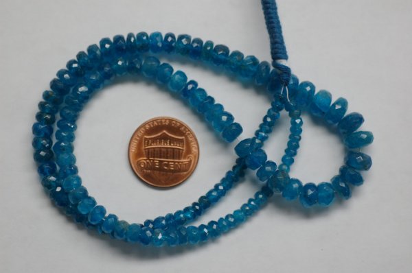 Peacock Apatite Rondelle