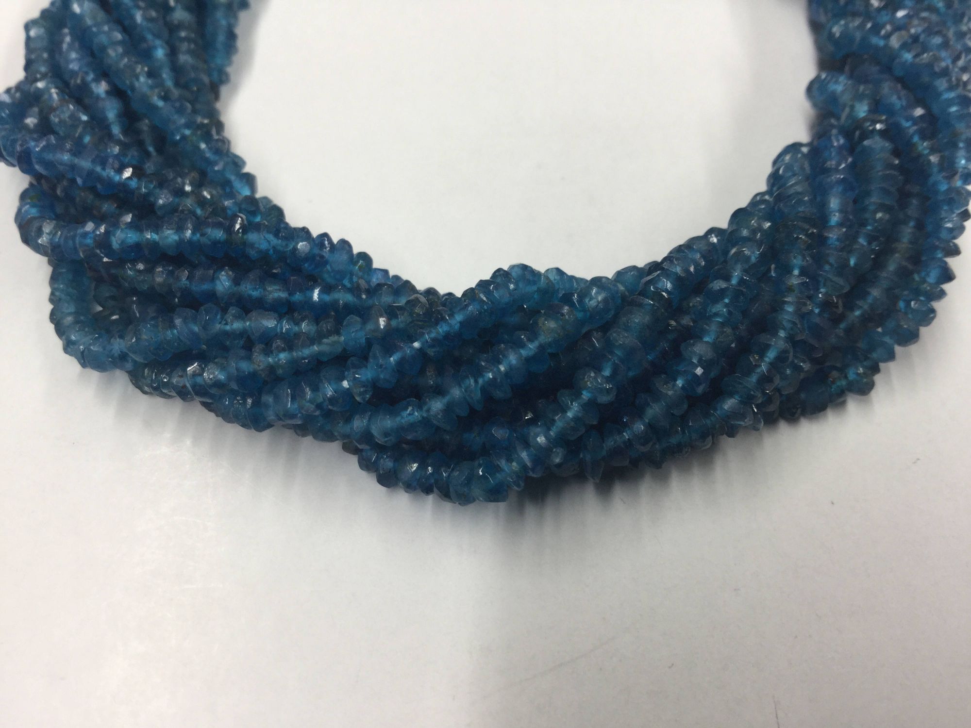 Peacock Apatite Rondelles Faceted