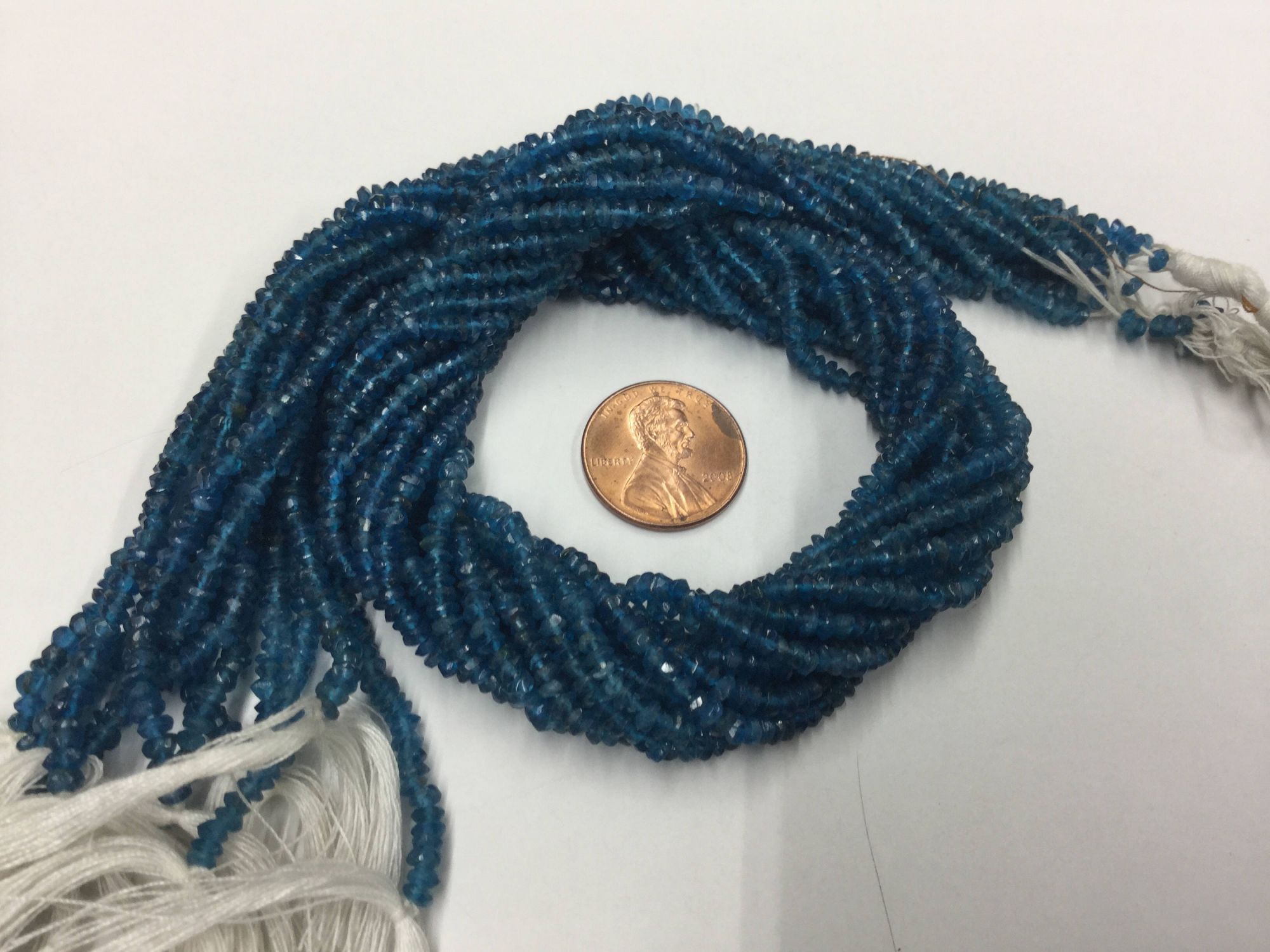 Peacock Apatite Rondelles Faceted