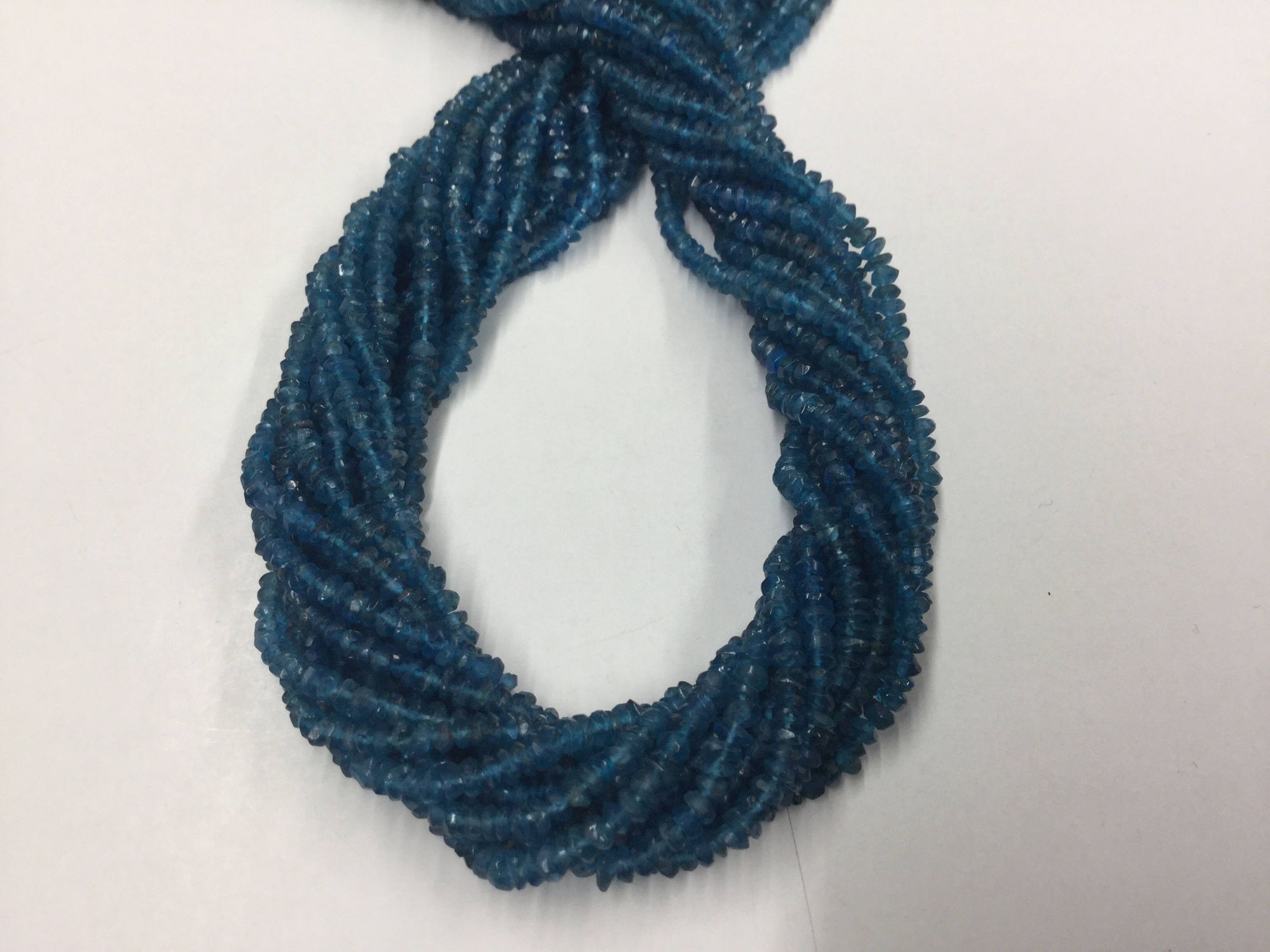 Peacock Apatite Rondelles Faceted