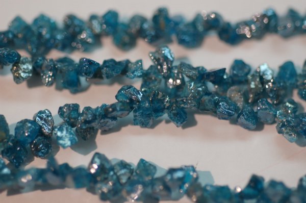 Peacock blue Apatite Funky Cut Faceted