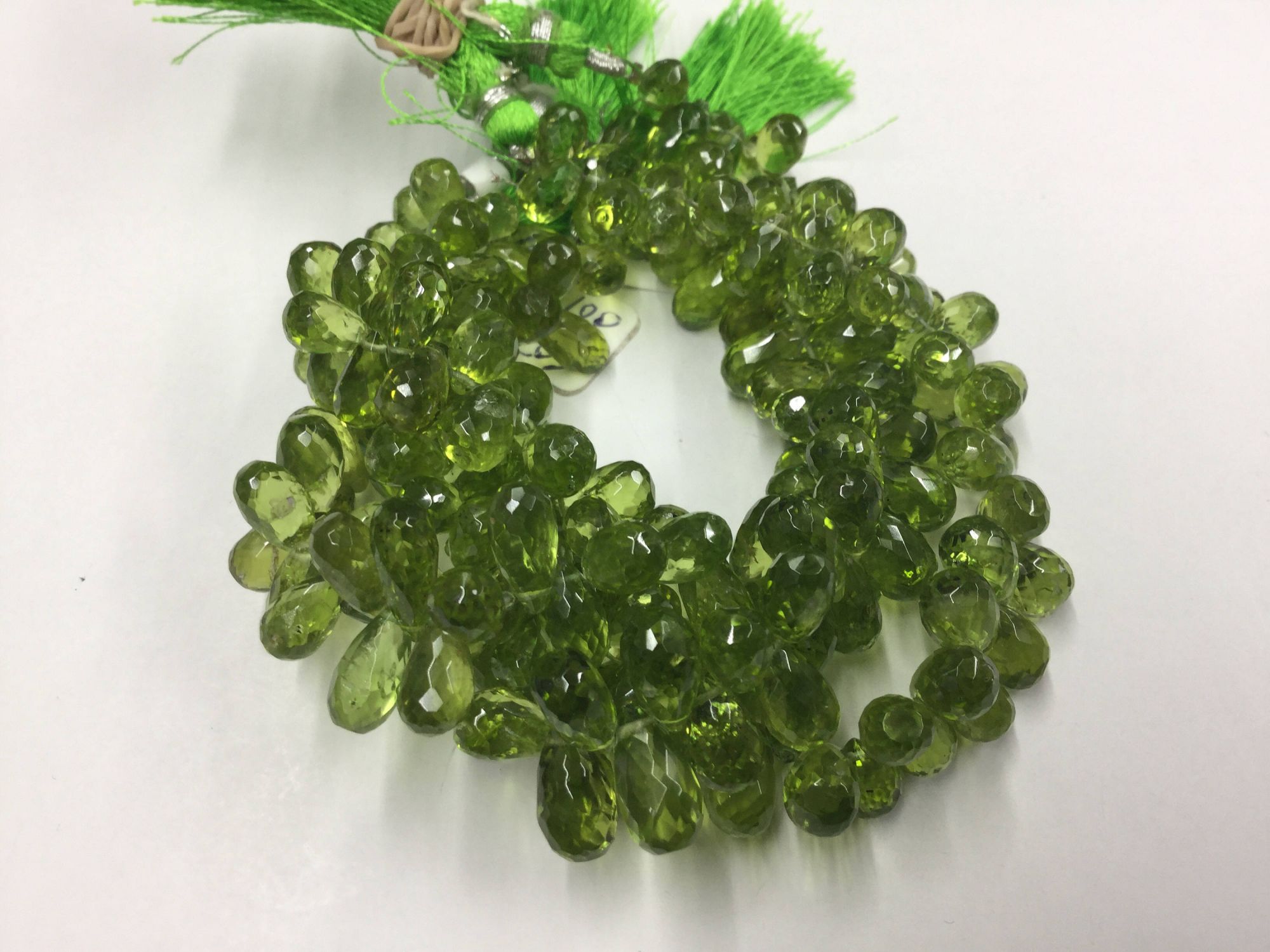 Peridot Drops Faceted
