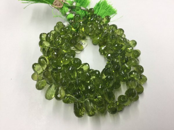 Peridot Drops Faceted