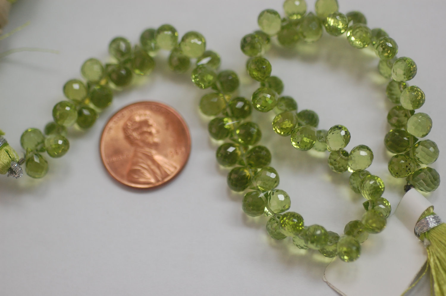 Peridot Drops Faceted