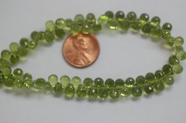 Peridot Drops Faceted