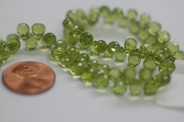 Peridot Drops Faceted