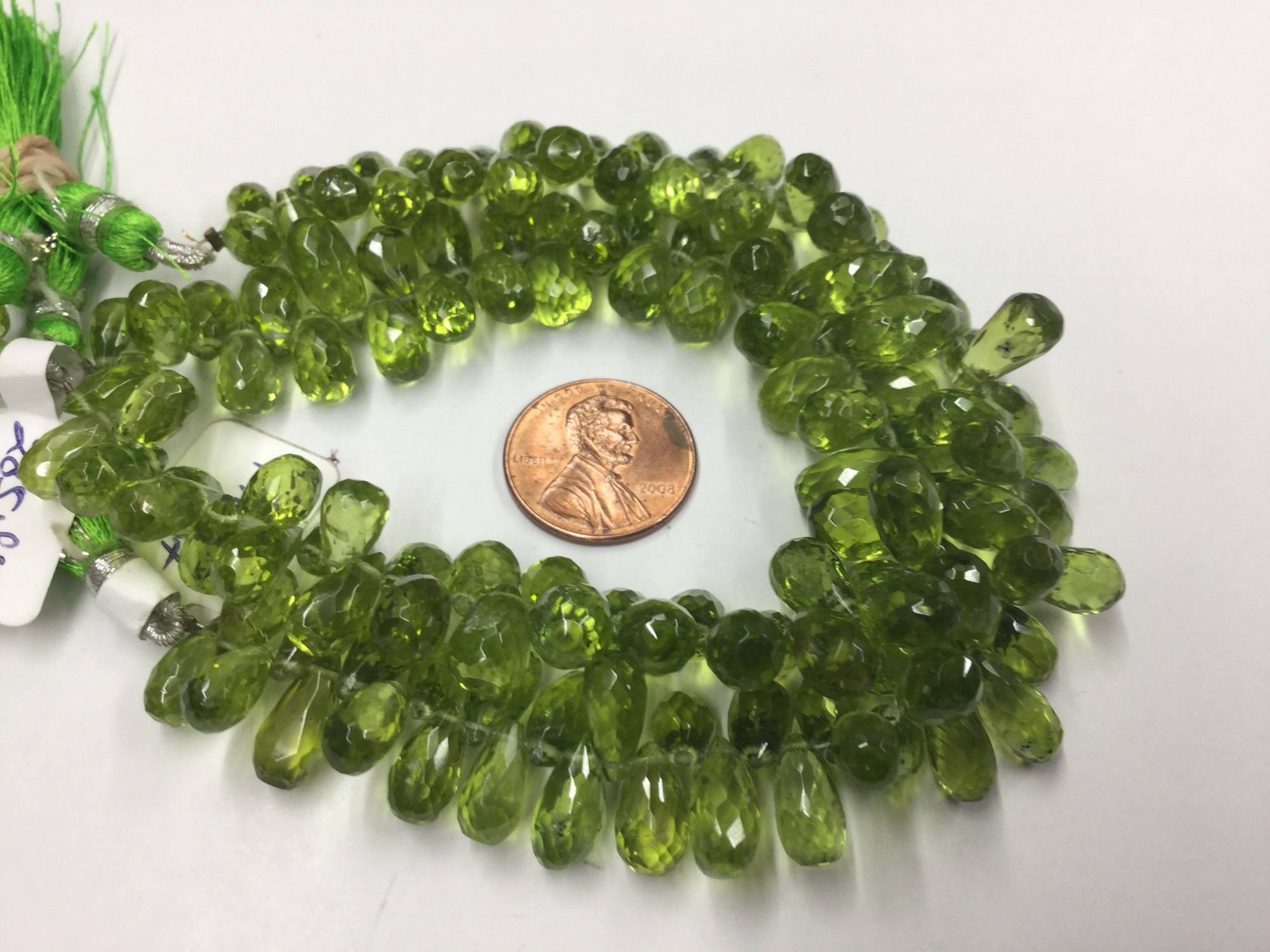 Peridot Drops Faceted