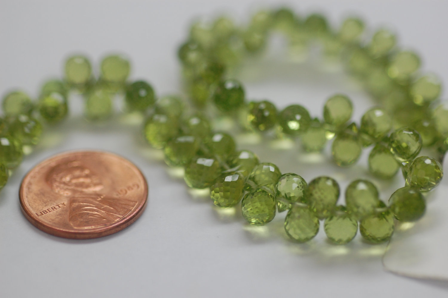 Peridot Drops Faceted