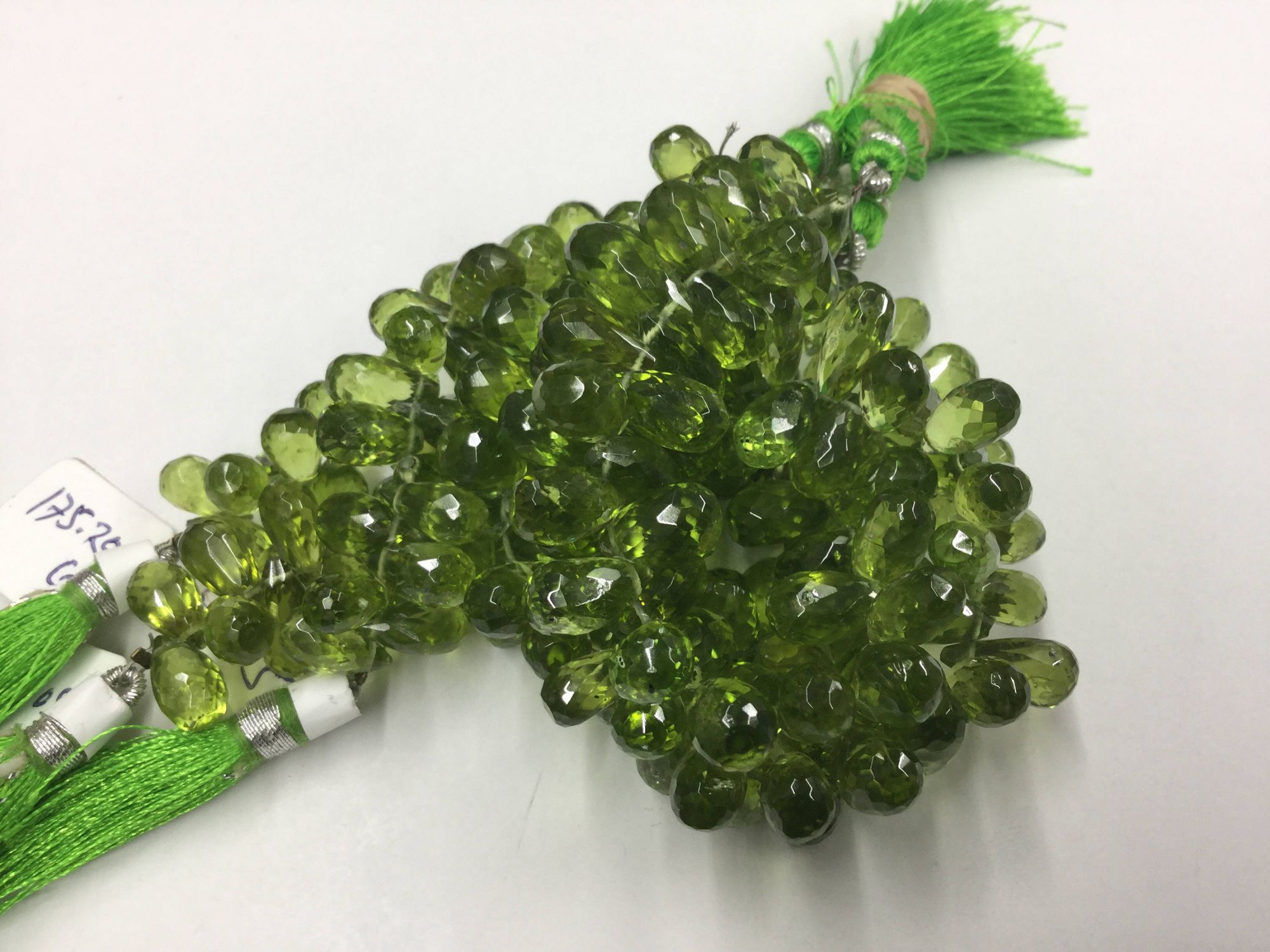 Peridot Drops Faceted