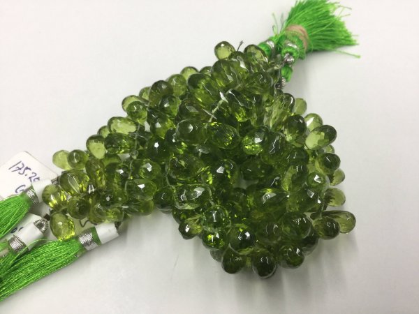 Peridot Drops Faceted