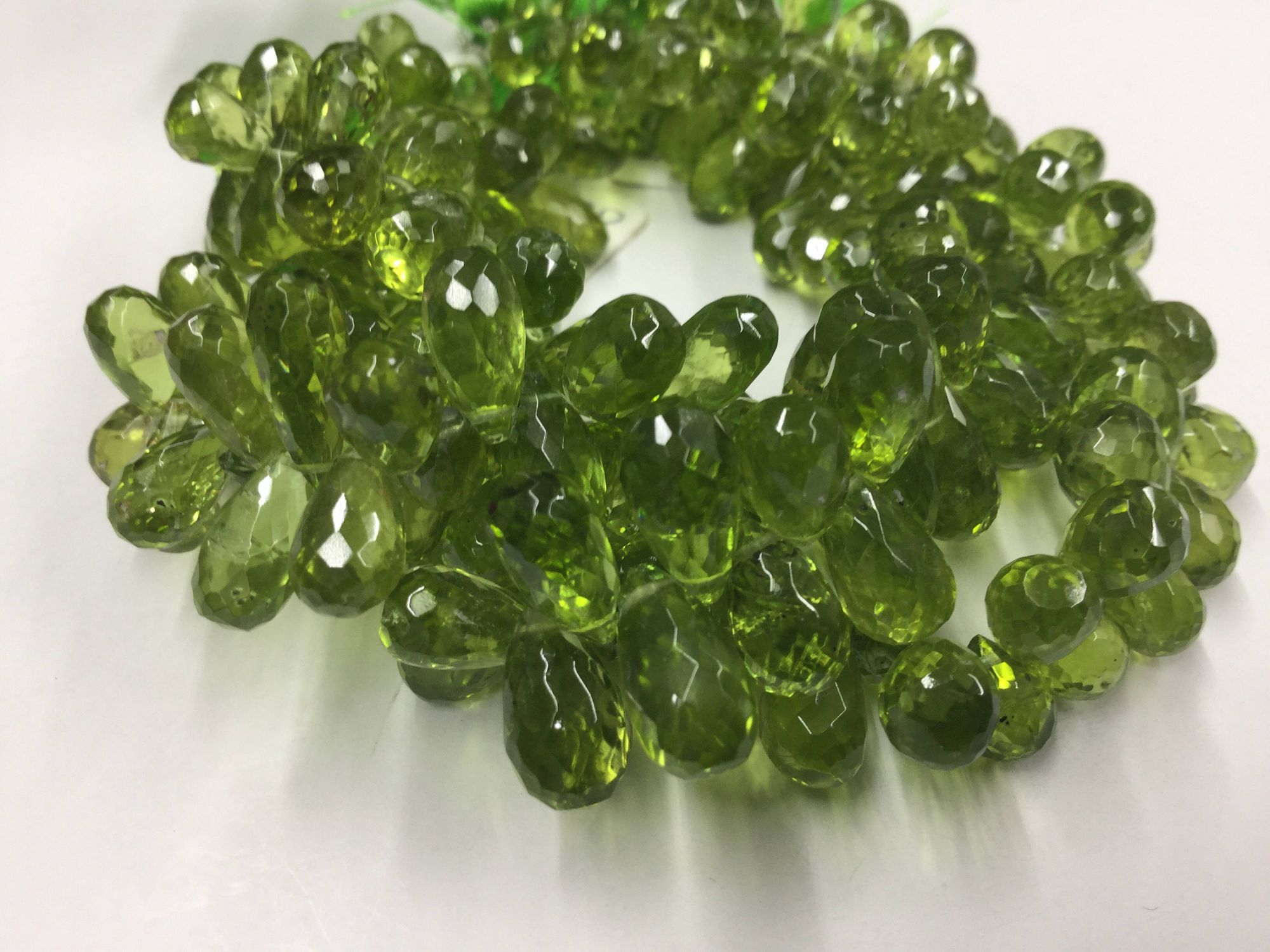 Peridot Drops Faceted