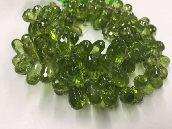Peridot Drops Faceted