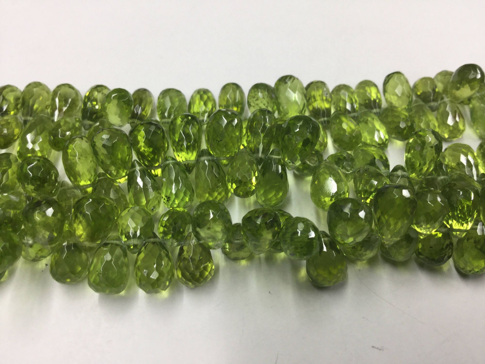 Peridot Drops Faceted