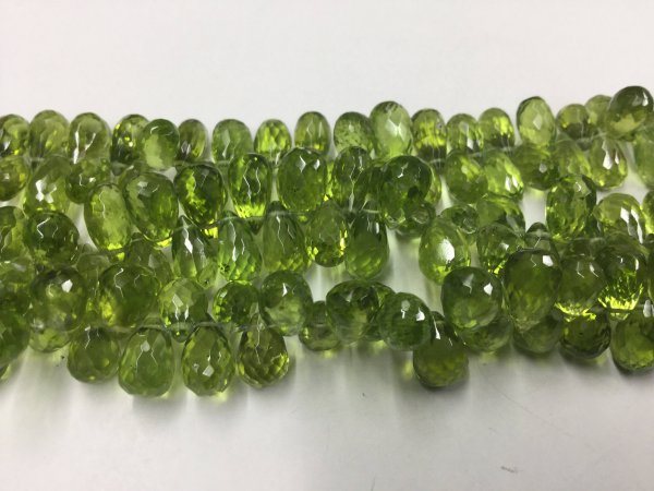 Peridot Drops Faceted