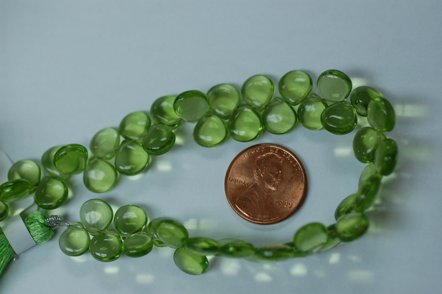 Peridot Hydro Quartz Heart smooth