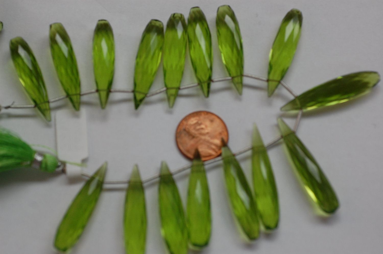 Peridot Hydro Quartz Long Drops