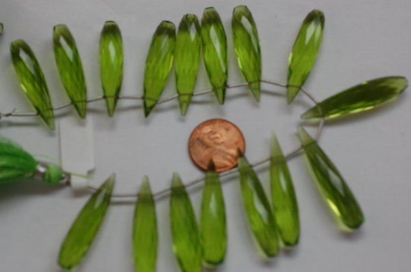 Peridot Hydro Quartz Long Drops