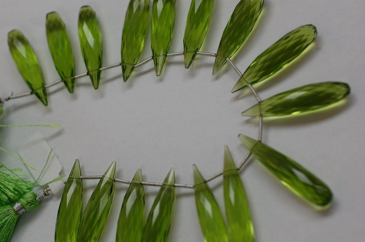 Peridot Hydro Quartz Long Drops