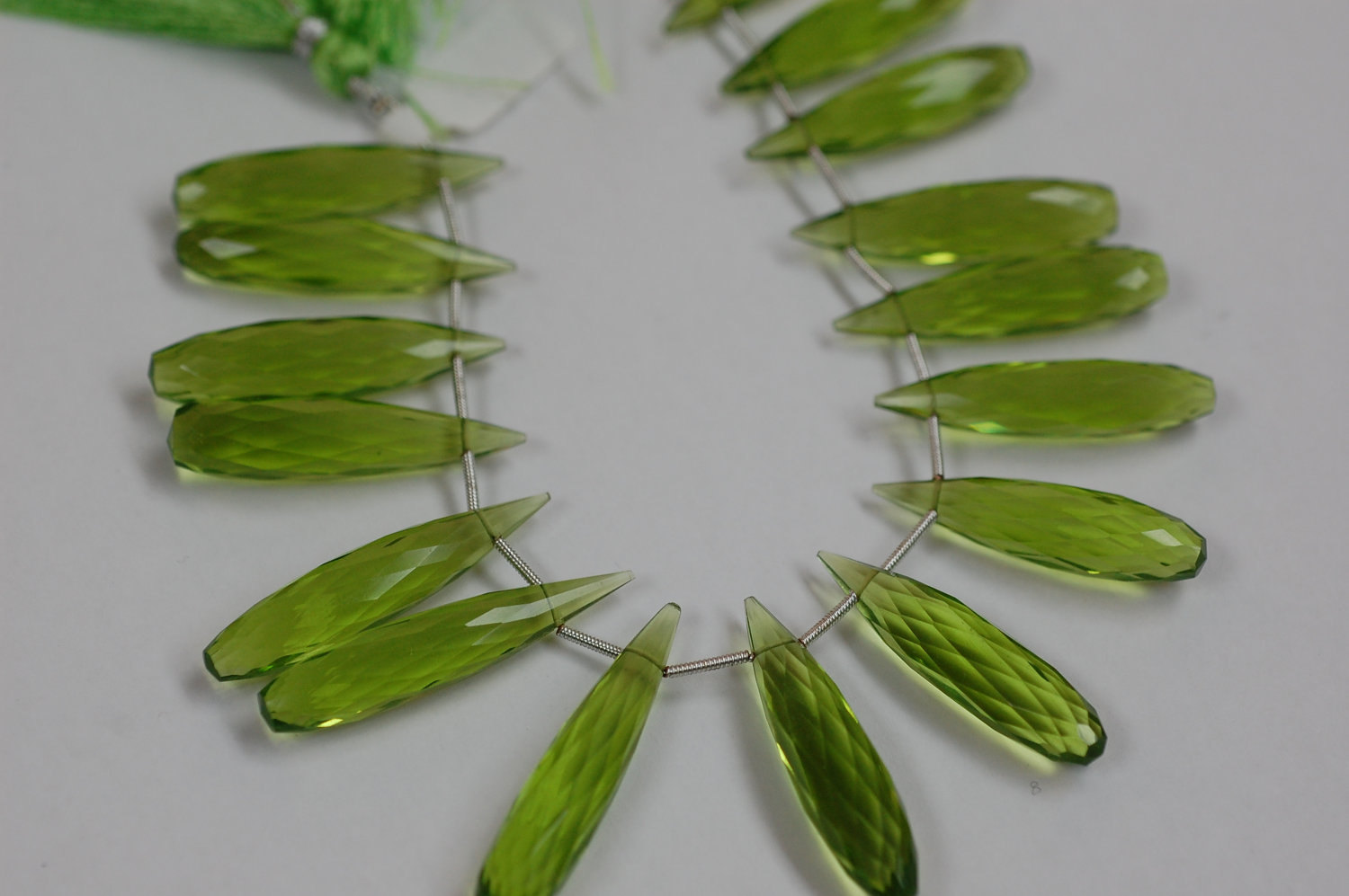 Peridot Hydro Quartz Long Drops