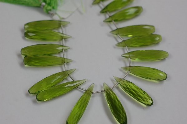 Peridot Hydro Quartz Long Drops